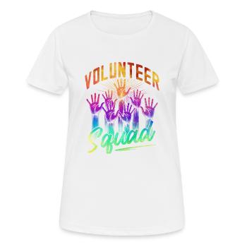 Escouade de bénévoles - T-shirt respirant Femme - blanc - Devant - AI Model Female 172 dark (172cm)