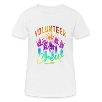 Équipage de bénévoles - T-shirt respirant Femme - blanc - Devant - AI Model Female 172 dark (172cm)
