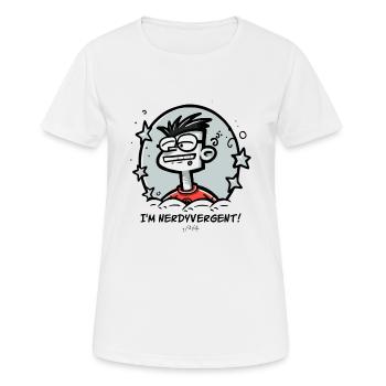 Je suis ringard, nerdyvergent et tellement nerd - T-shirt respirant Femme - blanc - Devant - AI Model Female 172 dark (172cm)