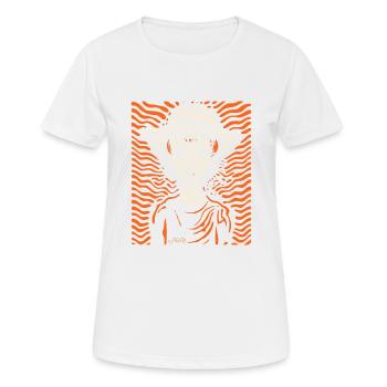 Die stilvolle Frau - Frauen T-Shirt atmungsaktiv - Weiß - Vorne - AI Model Female 172 dark (172cm)