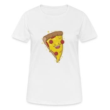 Salami Pizza est heureux - T-shirt respirant Femme - blanc - Devant - AI Model Female 172 dark (172cm)