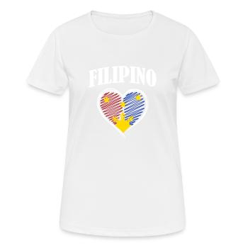Philippines drapeau philippin fierté je cadeau - T-shirt respirant Femme - blanc - Devant - AI Model Female 172 dark (172cm)