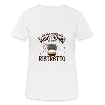 Meditieren und Ristretto - Frauen T-Shirt atmungsaktiv - Weiß - Vorne - AI Model Female 172 dark (172cm)