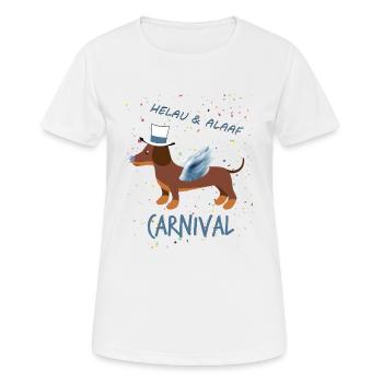 Teckel, Carnaval, Carnaval, Helau, Alaaf - T-shirt respirant Femme - blanc - Devant - AI Model Female 172 dark (172cm)