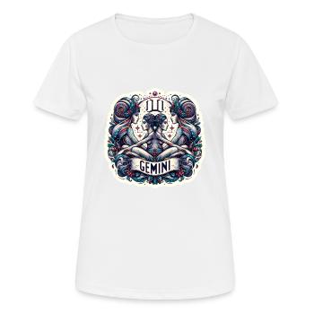 Sternzeichen Zwilling - Frauen T-Shirt atmungsaktiv - Weiß - Vorne - AI Model Female 172 dark (172cm)