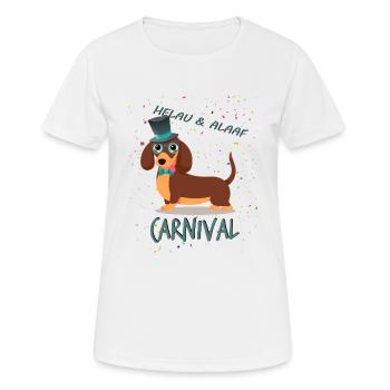 Gentleman, Teckel, Carnaval, Carnaval, Helau Alaaf - T-shirt respirant Femme - blanc - Devant - AI Model Female 172 dark (172cm)
