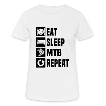Cyclisme Cyclisme VTT Vététistes - T-shirt respirant Femme - blanc - Devant - AI Model Female 172 dark (172cm)