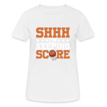 Chut, je garde le score 22 - T-shirt respirant Femme - blanc - Devant - AI Model Female 172 dark (172cm)