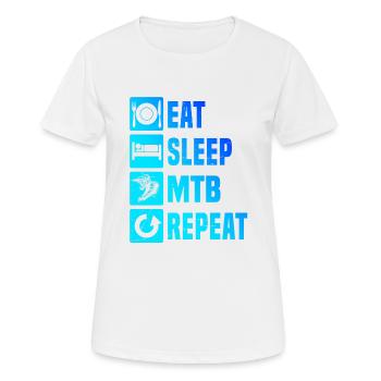 Mountain Bikers Cycling Women's Mountain Biking - Women's Breathable T-Shirt - white - Front - AI Model Female 172 dark (172cm)