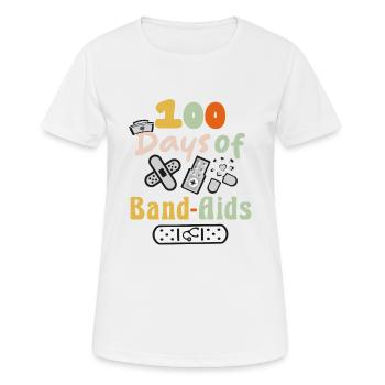 100 Tage Pflege bunt - Frauen T-Shirt atmungsaktiv - Weiß - Vorne - AI Model Female 172 dark (172cm)