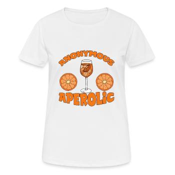Apéritif anonyme - T-shirt respirant Femme - blanc - Devant - AI Model Female 172 dark (172cm)