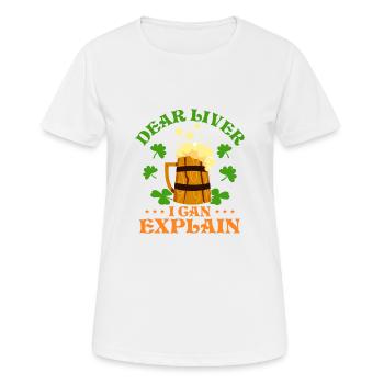 Cher foie, je peux t’expliquer - T-shirt respirant Femme - blanc - Devant - AI Model Female 172 dark (172cm)