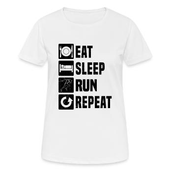 Cross Country Running Fitness Women's Running - Women's Breathable T-Shirt - white - Front - AI Model Female 172 dark (172cm)