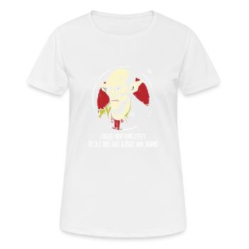 Mitarbeiter gesucht: Nosferatu CEO Vampir - Frauen T-Shirt atmungsaktiv - Weiß - Vorne - AI Model Female 172 dark (172cm)