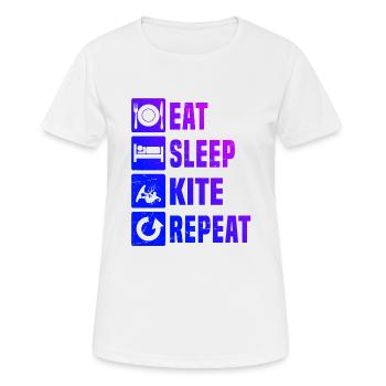 Kitesurf Kitesurf Femmes Kitesurf Kitesurf - T-shirt respirant Femme - blanc - Devant - AI Model Female 172 dark (172cm)