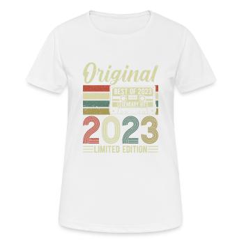 Millésime 2023 – Un millésime du siècle ! - T-shirt respirant Femme - blanc - Devant - AI Model Female 172 dark (172cm)