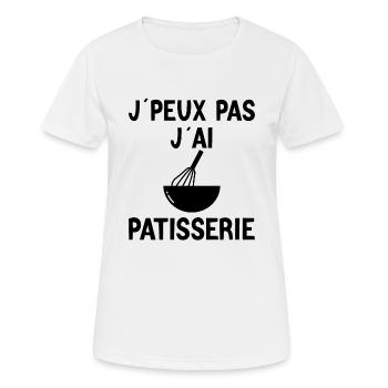 Pâtisserie - Pâtissier - Meilleur Pâtissier - T-shirt respirant Femme - blanc - Devant - AI Model Female 172 dark (172cm)