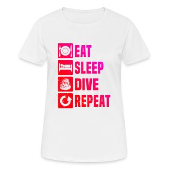 Scuba Diver Diving Scuba Tauchen Taucher - Women's Breathable T-Shirt - white - Front - AI Model Female 172 dark (172cm)