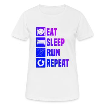 Course à pied de cross-country masculine - T-shirt respirant Femme - blanc - Devant - AI Model Female 172 dark (172cm)