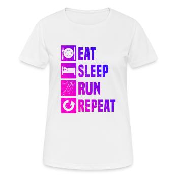 Course à pied Cross Country Running Hommes - T-shirt respirant Femme - blanc - Devant - AI Model Female 172 dark (172cm)