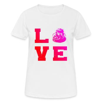 Damen Scuba Taucher Taucher Scuba Tauchen - Frauen T-Shirt atmungsaktiv - Weiß - Vorne - AI Model Female 172 dark (172cm)