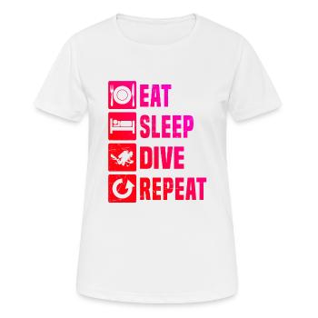 Herren Scuba Diver Taucher Scuba Tauchen - Frauen T-Shirt atmungsaktiv - Weiß - Vorne - AI Model Female 172 dark (172cm)