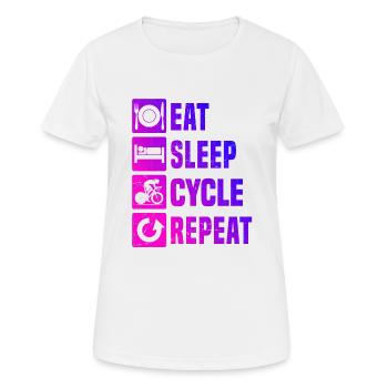 Road Cyclist Road Bike Road Bike Road Cycling - Women's Breathable T-Shirt - white - Front - AI Model Female 172 dark (172cm)