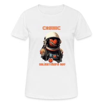 Saint-Valentin cosmique - T-shirt respirant Femme - blanc - Devant - AI Model Female 172 dark (172cm)