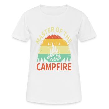 Master of the Campfire - Frauen T-Shirt atmungsaktiv - Weiß - Vorne - AI Model Female 172 dark (172cm)