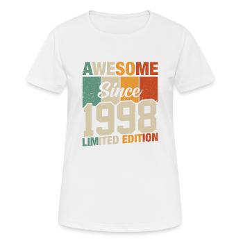 1998 Geboren Legenden - Frauen T-Shirt atmungsaktiv - Weiß - Vorne - AI Model Female 172 dark (172cm)