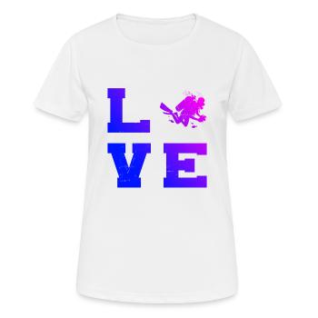 Free Dive Diving Ladies Diver Scuba Diving - Women's Breathable T-Shirt - white - Front - AI Model Female 172 dark (172cm)