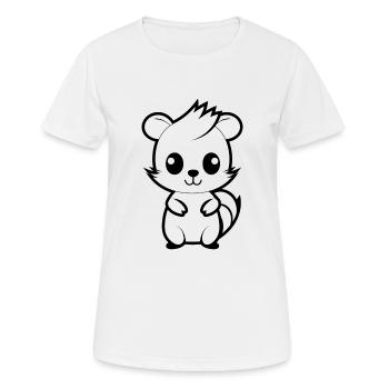 Stinktier - Frauen T-Shirt atmungsaktiv - Weiß - Vorne - AI Model Female 172 dark (172cm)