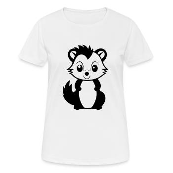 Stinktier - Frauen T-Shirt atmungsaktiv - Weiß - Vorne - AI Model Female 172 dark (172cm)