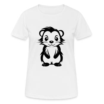 Stinktier - Frauen T-Shirt atmungsaktiv - Weiß - Vorne - AI Model Female 172 dark (172cm)
