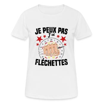 Man I can't I have darts - Women's Breathable T-Shirt - white - Front - AI Model Female 172 dark (172cm)