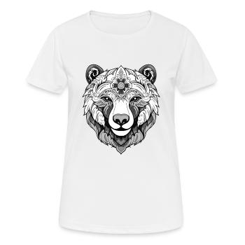 Tête d’ours polaire Ours polaire - T-shirt respirant Femme - blanc - Devant - AI Model Female 172 dark (172cm)