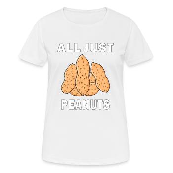 CACAHUÈTES - T-shirt respirant Femme - blanc - Devant - AI Model Female 172 dark (172cm)