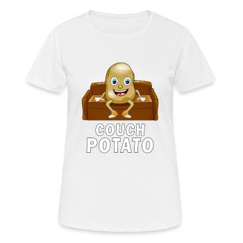 KARTOFFEL COUCH POTATO - Frauen T-Shirt atmungsaktiv - Weiß - Vorne - AI Model Female 172 dark (172cm)