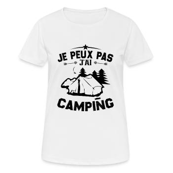 I can't I have camping - Women's Breathable T-Shirt - white - Front - AI Model Female 172 dark (172cm)