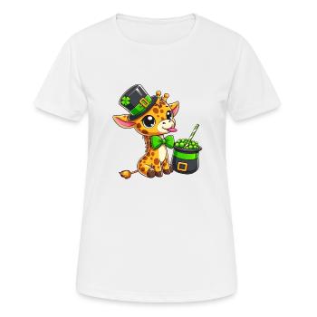 Pizza Kawaii : Danse Salami et Jalapeno - T-shirt respirant Femme - blanc - Devant - AI Model Female 172 dark (172cm)