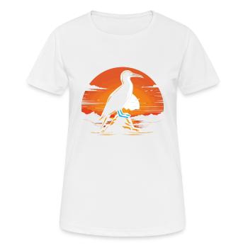 Seevogel Blaufußtölpel - Frauen T-Shirt atmungsaktiv - Weiß - Vorne - AI Model Female 172 dark (172cm)