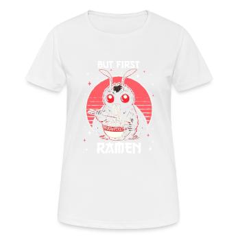 Mais d’abord les ramen - T-shirt respirant Femme - blanc - Devant - AI Model Female 172 dark (172cm)