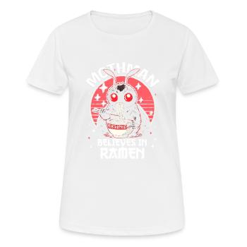 Mothman croit aux ramen - T-shirt respirant Femme - blanc - Devant - AI Model Female 172 dark (172cm)