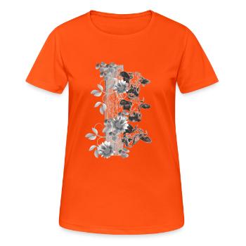Vaches derrière la clôture - T-shirt respirant Femme - orange néon - Devant - AI Model Female 172 dark (172cm)