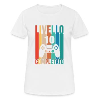 Niveau 10 - T-shirt respirant Femme - blanc - Devant - AI Model Female 172 dark (172cm)