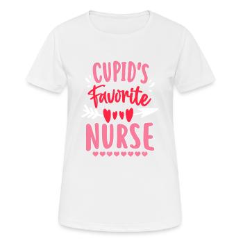 Infirmière préférée de Cupidon - T-shirt respirant Femme - blanc - Devant - AI Model Female 172 dark (172cm)