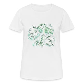 Variegated Monstera - Frauen T-Shirt atmungsaktiv - Weiß - Vorne - AI Model Female 172 dark (172cm)