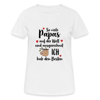 Tant de papas que j’ai le meilleur, le meilleur, le meilleur papa - T-shirt respirant Femme - blanc - Devant - AI Model Female 172 dark (172cm)