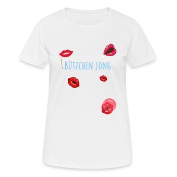 Kisses, kisses, jong, carnival, lips - Women's Breathable T-Shirt - white - Front - AI Model Female 172 dark (172cm)