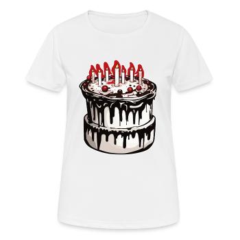 Birthday Cake / Cake / Happy Birthday / Cake - Women's Breathable T-Shirt - white - Front - AI Model Female 172 dark (172cm)
